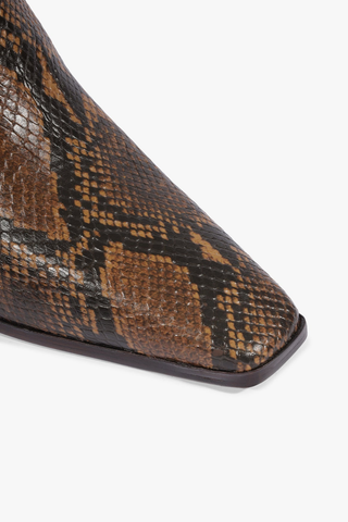 Delila Leather Bootie Snake Skin