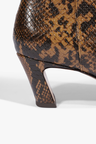 Delila Leather Bootie Snake Skin