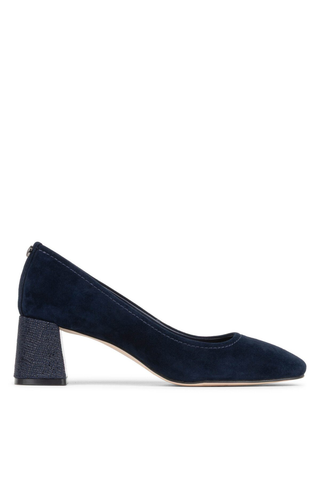 Delite Navy Suede Heels