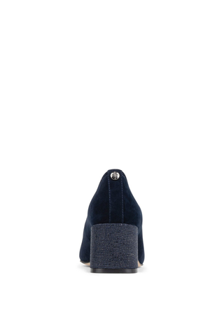 Delite Navy Suede Heels