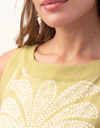 Madolyn Midi Dress Castillo Green Palms