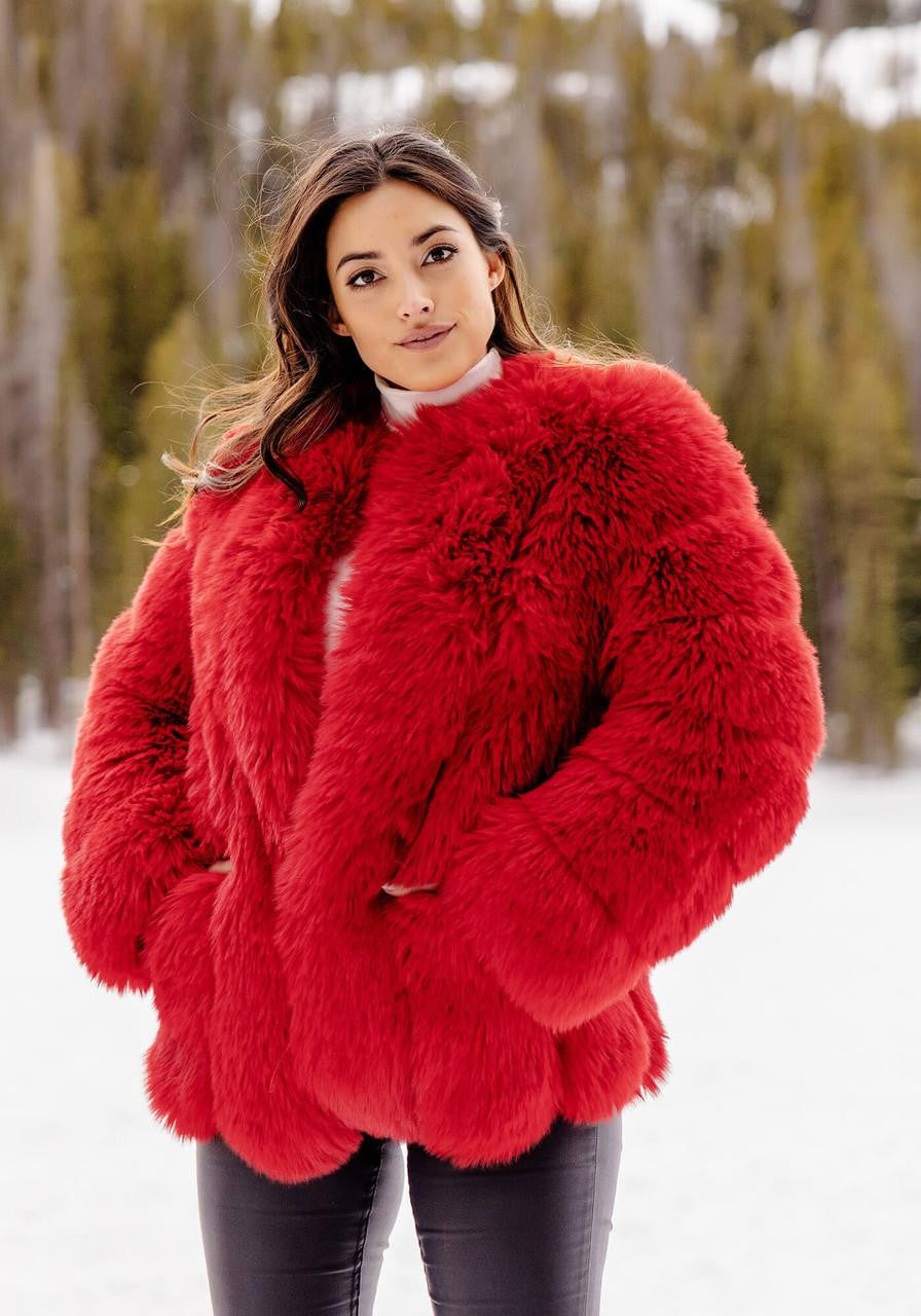 Avante Fox Coat Cherry