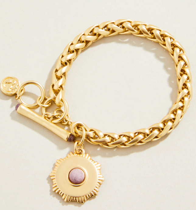 Medallion Toggle Bracelet Lilac