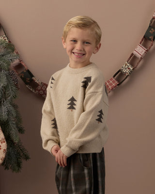 Aspen Sweater Tree Jacquard Parchment
