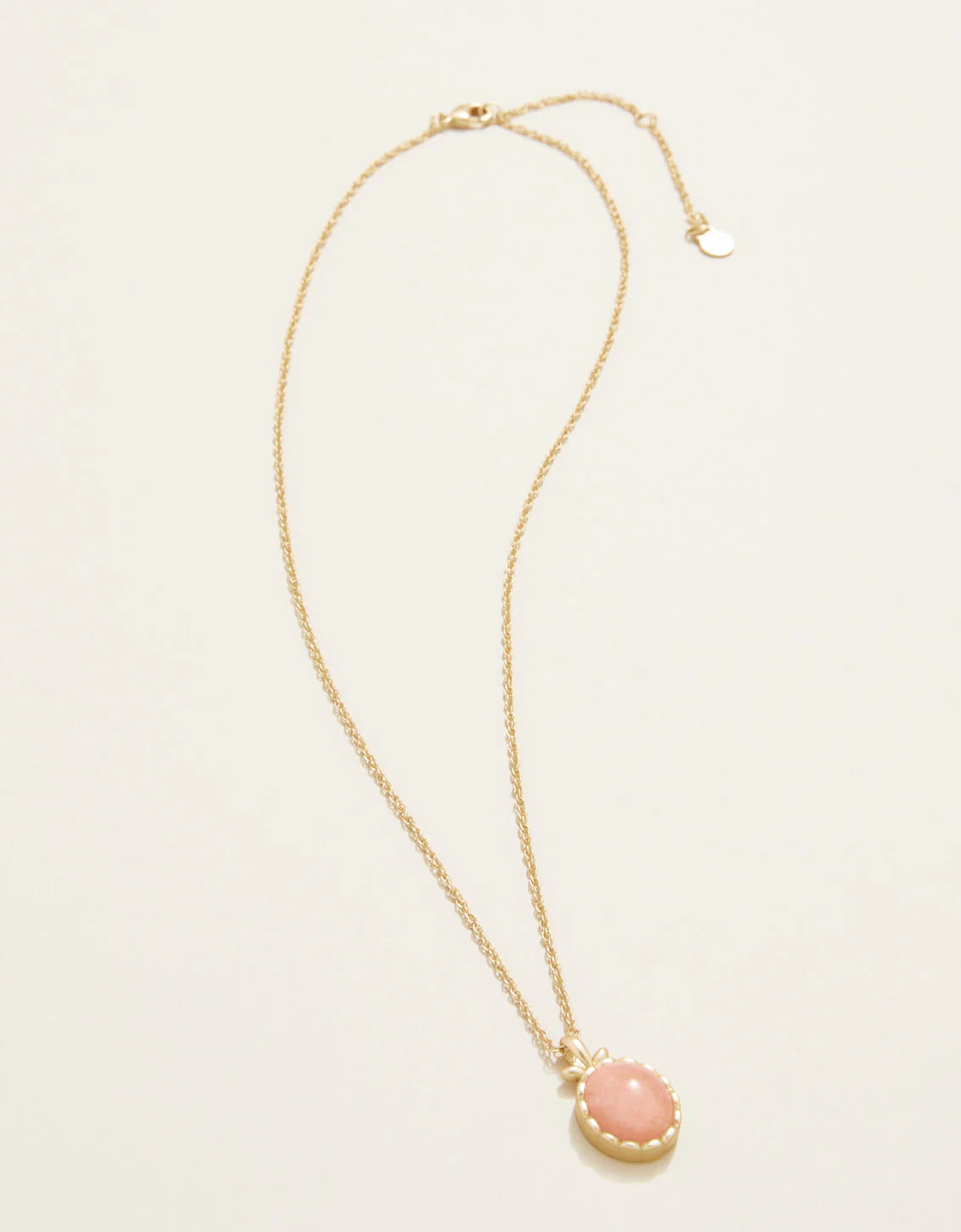 Nara Oval Necklace 17” Pink