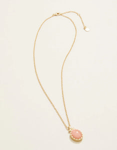 Nara Oval Necklace 17” Pink