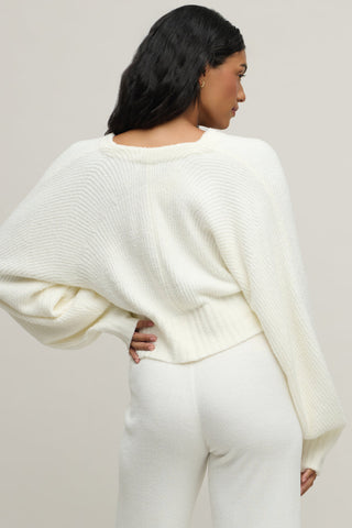 CozyChic Lite Cotton Ribbed Button Front Cardigan Pearl