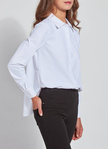 Connie Slim Button Down White