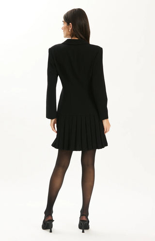 Kelly Crystal Button Dress Black