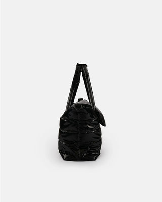 Capri Crossbody Tote Black Liquid Shine