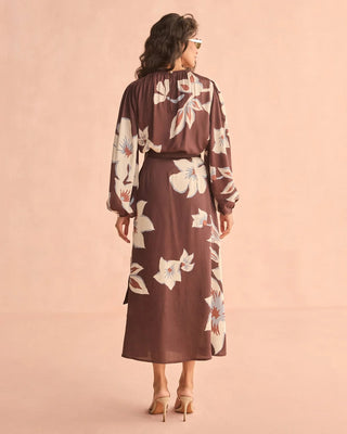 Nalini Wrap Skirt Adrienne Ganache
