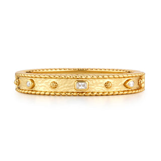 Berry Gem Hinged Bangle Clear Cubic Zirconia