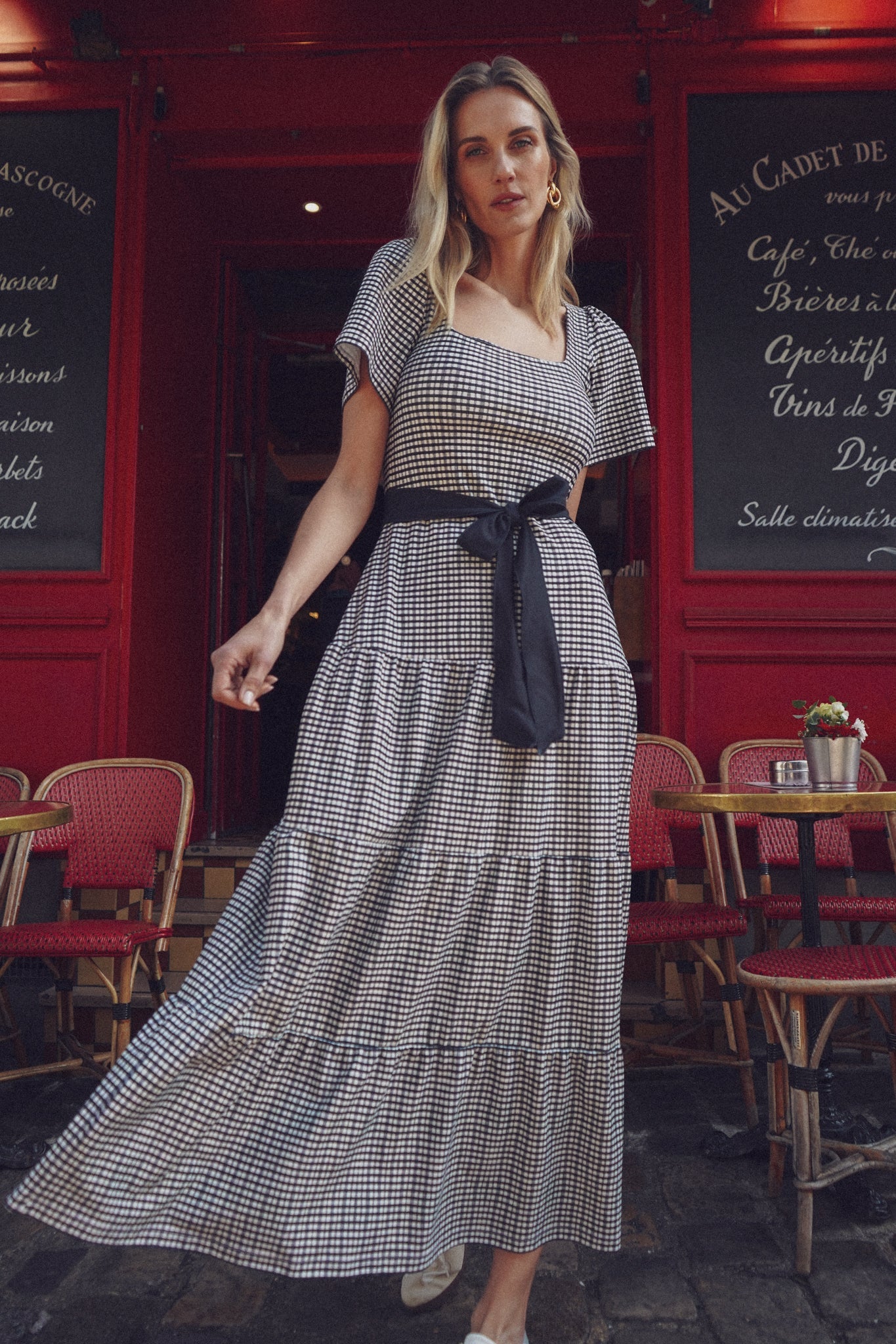 Lane French Gingham Dress