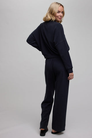 Brushed Fleece Pullover Black