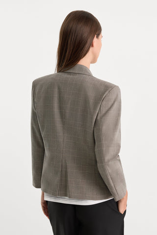 Shrunken Blazer Mini Plaid