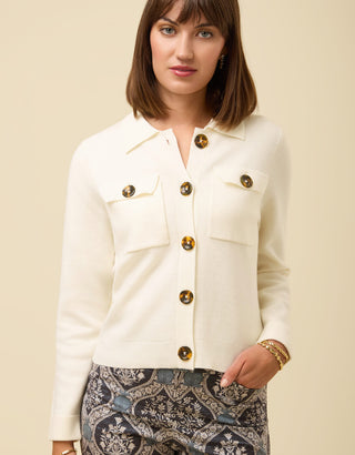 Pippa Cardigan Antique White