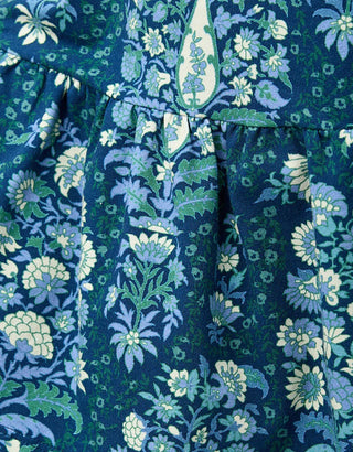 Joelle Polo Dress Flagler Floral Paisley Navy