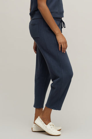 Brushed Fleece Seamed Ankle Pant