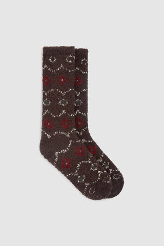 CozyChic Fairisle Socks Umber Multi