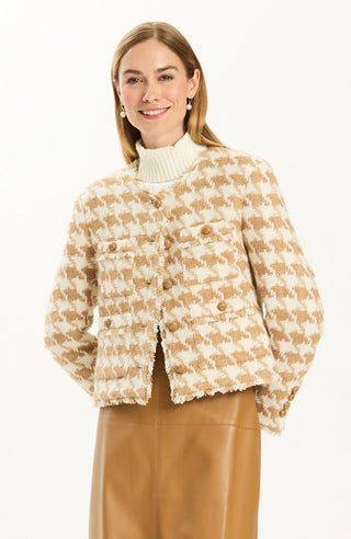 Randy Boucle Jacket Herringbone Iced Coffee
