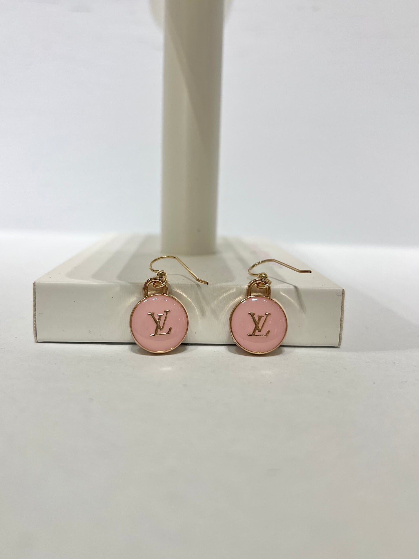 Louis Vuitton Gold Earrings Pink