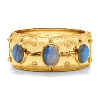 Cleopatra Grande Hinged Bangle Gold/Blue