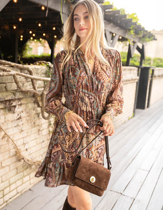 Rosemarie Dress Tabby Paisley Bordeaux