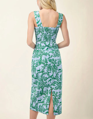 Leigh Midi Dress Flagler Woodland Green