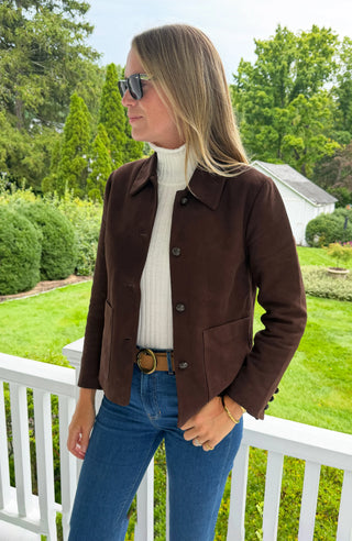 Corey Lamb Suede Jacket Bison