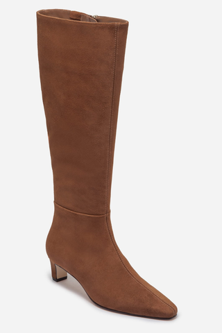 Eliza Knee High Boot Almond Suede