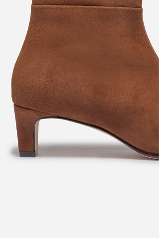 Eliza Knee High Boot Almond Suede