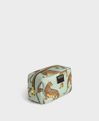 Emerald Leopard Toiletry Bag