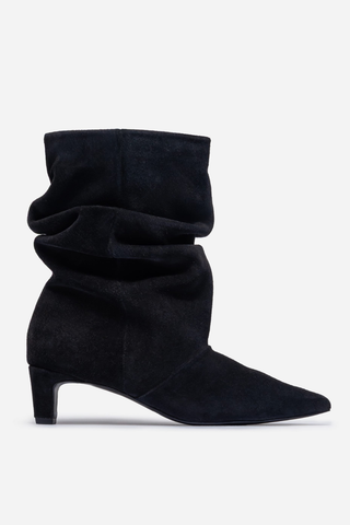 Etta Slouch Bootie Black Suede