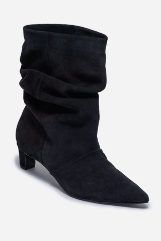 Etta Slouch Bootie Black Suede