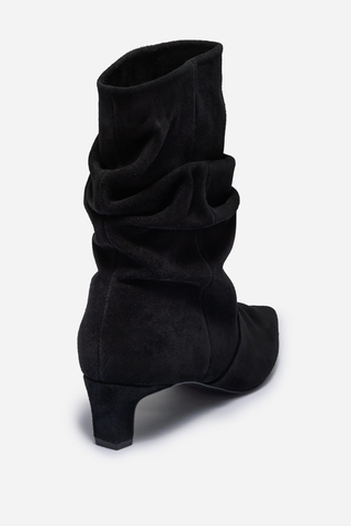 Etta Slouch Bootie Black Suede