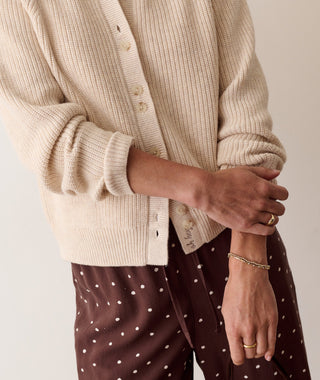 Parker Collared Cardigan Oatmeal