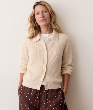 Parker Collared Cardigan Oatmeal