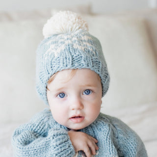 Snowflake Surf Blue Beanie Hat