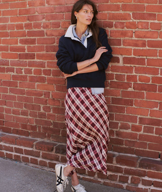Silvia Maxi Skirt Warm Plaid