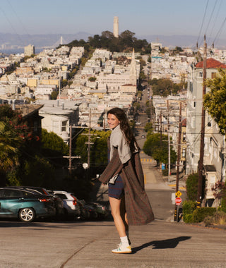 Hayes Houndstooth Trench Coat Neutral Herringbone