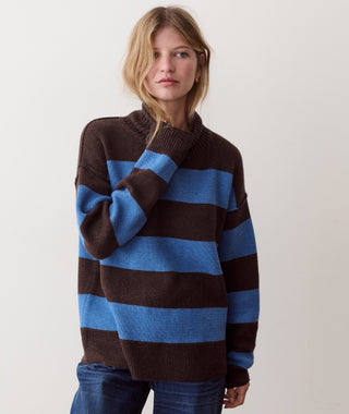 Maggie Rollneck Sweater Chocolate & Coronet