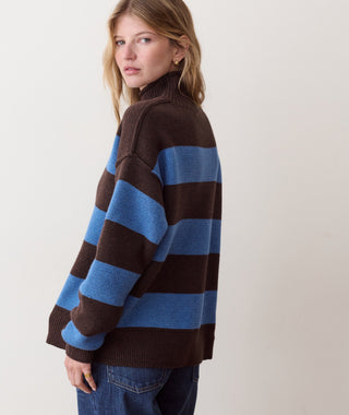 Maggie Rollneck Sweater Chocolate & Coronet