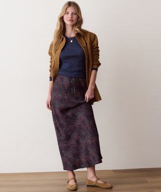 Silvia Maxi Skirt Navy Floral
