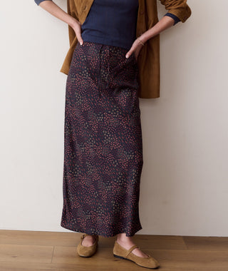 Silvia Maxi Skirt Navy Floral