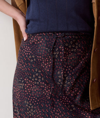 Silvia Maxi Skirt Navy Floral