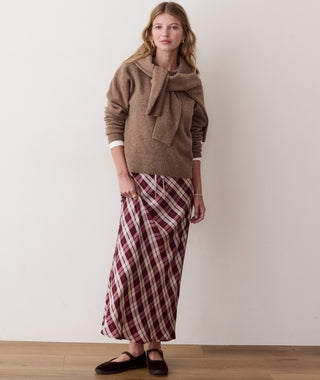 Silvia Maxi Skirt Warm Plaid