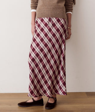 Silvia Maxi Skirt Warm Plaid