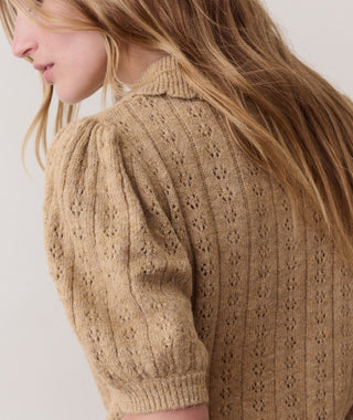 Sophie Pointelle Polo Taupe