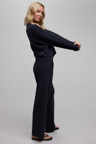 Brushed Fleece Pullover Black