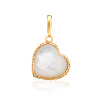 Love Gem Pendant MOP Pearl White